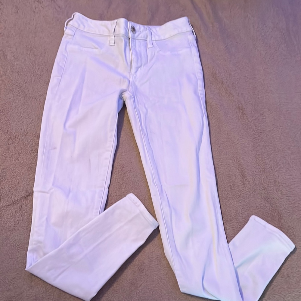 American Eagle White Skinny Jeans